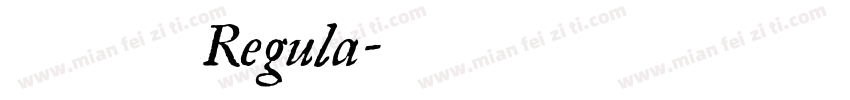 无界黑 Regula字体转换